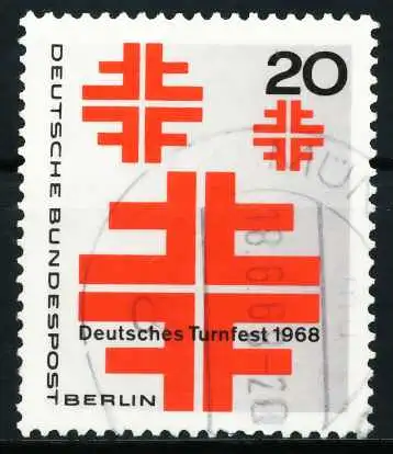 BERLIN 1968 Nr 321 zentrisch gestempelt 6398DE