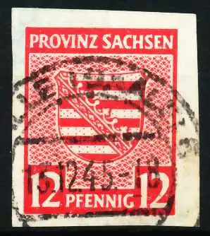 SBZ PROV. SACHSEN Nr 71X zentrisch gestempelt 6560BA