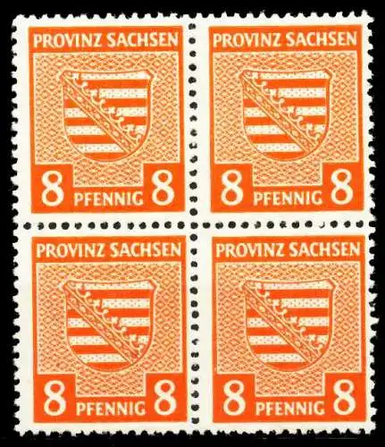 SBZ PROV. SACHSEN Nr 77Y postfrisch VIERERBLOCK 656356