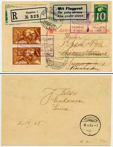 SCHWEIZ FLUGMARKEN Nr 181 BRIEF ZU 4E58CA