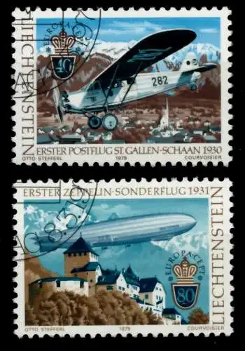 LIECHTENSTEIN 1979 Nr 723-724 gestempelt SB4E256