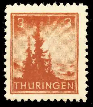 SBZ THÜRINGEN Nr 92AYaz1 postfrisch 6708DE