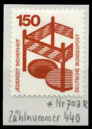 BRD DS UNFALLV Nr 703ARa ungebraucht 67B35A