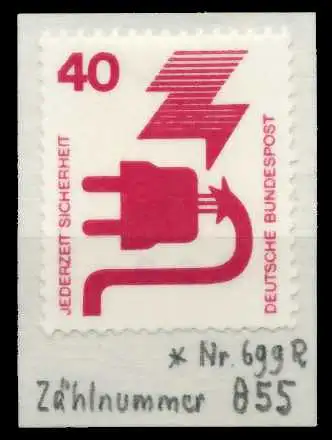 BRD DS UNFALLV Nr 699ARa ungebraucht 67B412