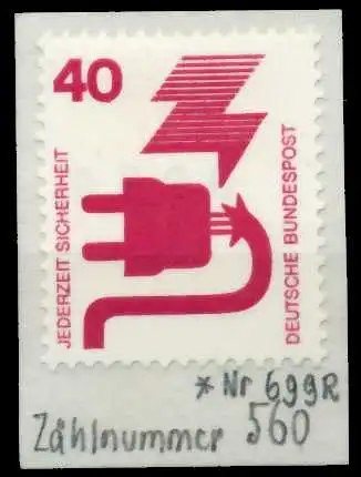 BRD DS UNFALLV Nr 699ARa ungebraucht 67B416