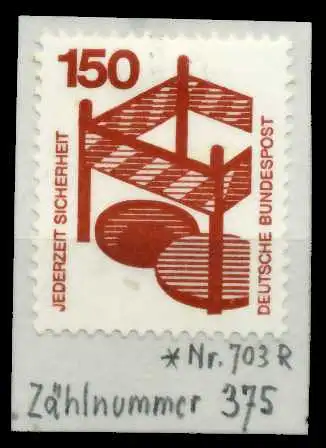 BRD DS UNFALLV Nr 703ARa ungebraucht 67B372