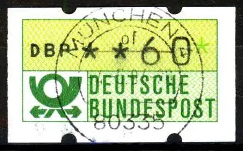 BRD ATM 1981 Nr 1-1-060 zentrisch gestempelt 1F32C2
