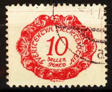 LIECHTENSTEIN PORTOMARKEN 1920 Nr 2 gestempelt 264176