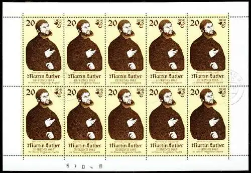 DDR BLOCK KLEINBOGEN Nr 2755IV mBZ gestempelt KLEINBG 2BD096