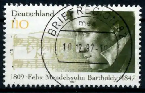 BRD 1997 Nr 1953 zentrisch gestempelt 6B135A