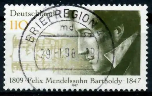 BRD 1997 Nr 1953 zentrisch gestempelt 6B139A