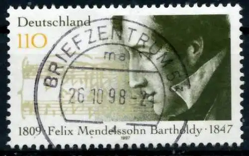 BRD 1997 Nr 1953 zentrisch gestempelt 6B1396