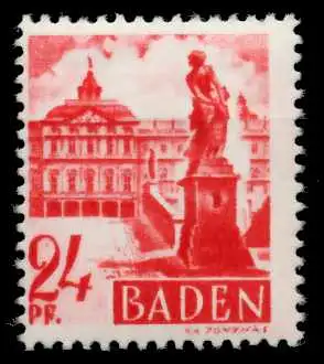 FZ BADEN 1. AUSGABE SPEZIALISIERT Nr 8yvII postfrisch 6C0C92