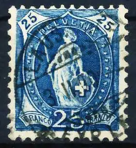 SCHWEIZ ST.HELV Nr 67Ca zentrisch gestempelt 696D12