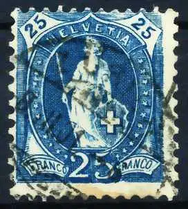 SCHWEIZ ST.HELV Nr 67Ca zentrisch gestempelt 696CEA