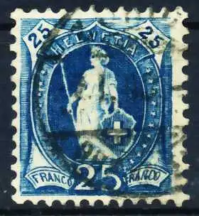 SCHWEIZ ST.HELV Nr 67Ca zentrisch gestempelt 696D16
