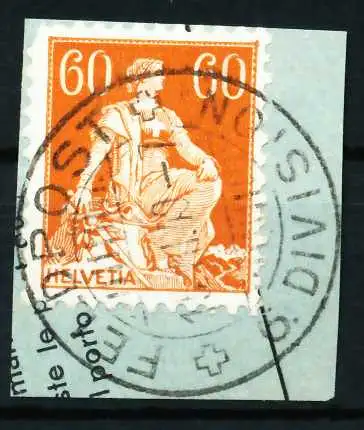 SCHWEIZ 1917 Nr 140z gestempelt Briefst³ck zentrisch 697012