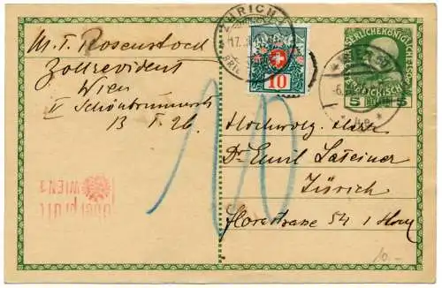 SCHWEIZ PORTO Nr 32a BRIEF EF 697122