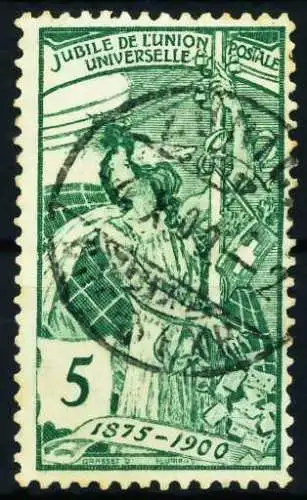 SCHWEIZ 1900 Nr 71II zentrisch gestempelt 696EF6