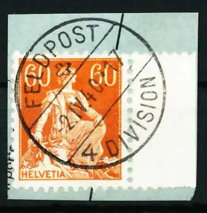 SCHWEIZ 1917 Nr 140z gestempelt Briefst³ck zentrisch 697016