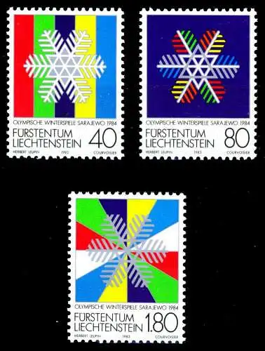 LIECHTENSTEIN 1983 Nr 834-836 postfrisch SB463FA