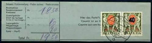 SCHWEIZ PORTO Nr 53+49x gestempelt Briefst³ck 6971C2
