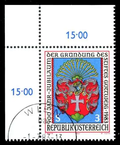 ÖSTERREICH 1983 Nr 1737 zentrisch gestempelt ECKE-OLI 36BE2A