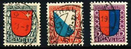 SCHWEIZ PRO JUVENTUTE Nr 153-155 gestempelt 4C648A