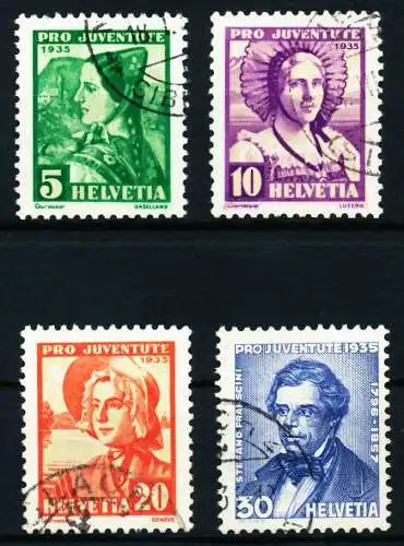 SCHWEIZ PRO JUVENTUTE Nr 287-290 gestempelt 4C9806
