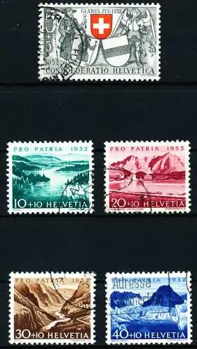 SCHWEIZ PRO PATRIA Nr 570-574 gestempelt 4C9A62