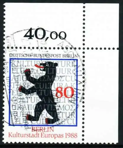 BERLIN 1988 Nr 800 gestempelt ECKE-ORE 62A1D6