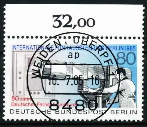 BERLIN 1985 Nr 741 zentrisch gestempelt ORA 62E45A