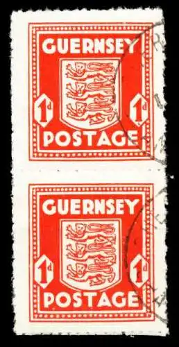 BES 2WK GUERNSEY Nr 2aw gestempelt SENKR PAAR 417EF2