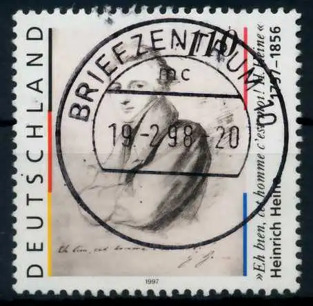 BRD 1997 Nr 1962 zentrisch gestempelt 6B163A