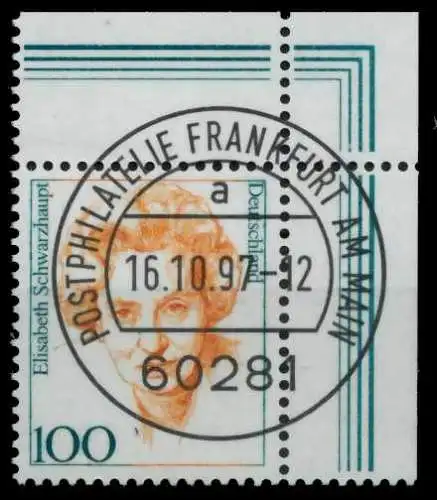 BRD DS FRAUEN Nr 1955 zentrisch gestempelt ECKE-ORE 6B1406
