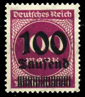 D-REICH INFLA Nr 289a postfrisch 6B4266