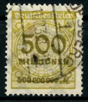 D-REICH INFLA Nr 324A gestempelt 6B6962