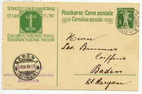 SCHWEIZ Nr P48II GEBRAUCHT POSTKARTE 6B6BAE