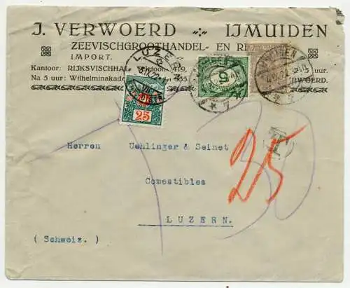 SCHWEIZ PORTO Nr 35a BRIEF MIF 4FAC22