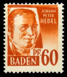 FZ BADEN 1. AUSGABE SPEZIALISIERT Nr 10yvI postfrisch 6C0B32