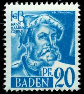 FZ BADEN 1. AUSGABE SPEZIALISIERT Nr 7yvI postfrisch 6C0B66