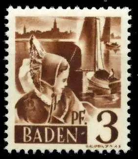 F-ZONE BADEN Nr 2yvII postfrisch 6C0AC6