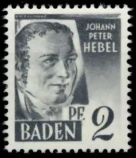 FZ BADEN 1. AUSGABE SPEZIALISIERT Nr 1yvII postfrisch 6C0A92