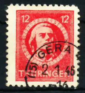 SBZ THÜRINGEN Nr 97AXa x zentrisch gestempelt 6770B6