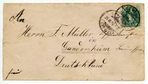 SCHWEIZ ST.HELV Nr 59XAa BRIEF EF 6B6A7A
