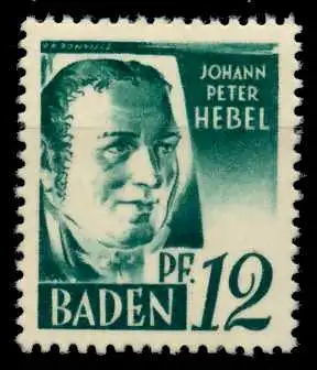 FZ BADEN 1. AUSGABE SPEZIALISIERT Nr 4vvII postfrisch 6C0AFA