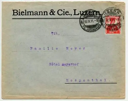 SCHWEIZ 1909 Nr 114 BRIEF EF 6B6B76