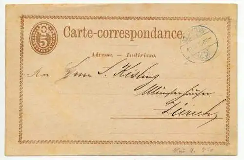 SCHWEIZ Nr P5 GEBRAUCHT POSTKARTE 6B6A52