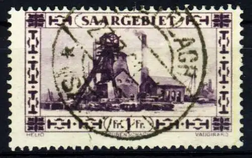 SAARGEBIET 1926 Nr 117 zentrisch gestempelt 3BEF02