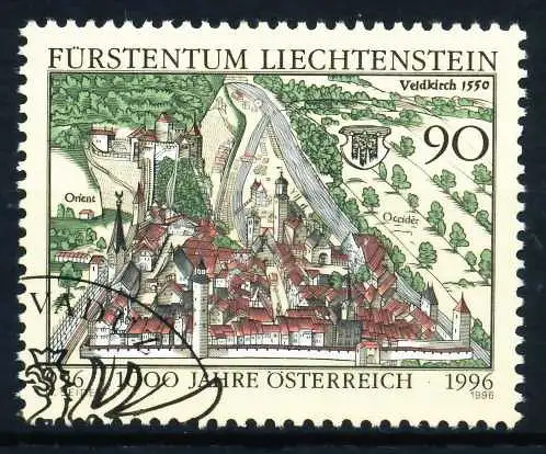 LIECHTENSTEIN 1996 Nr 1137 gestempelt SA1924A